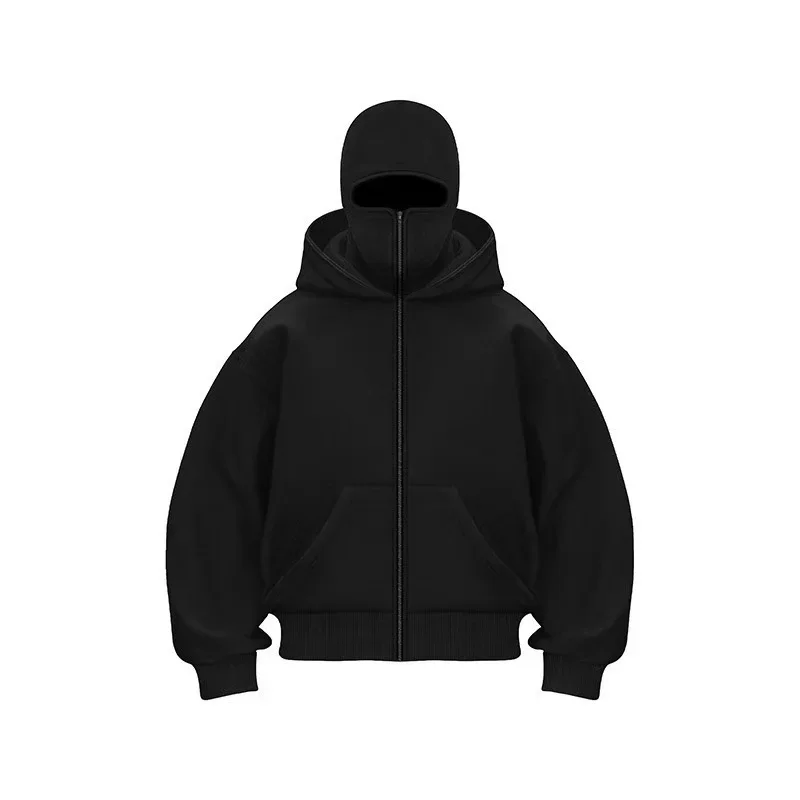 

2025 Autumn and Winter New Men's and Women's Casual Sportswear With Hooded Mask Design, Sporty and Fashionable Plus Size Hoodie