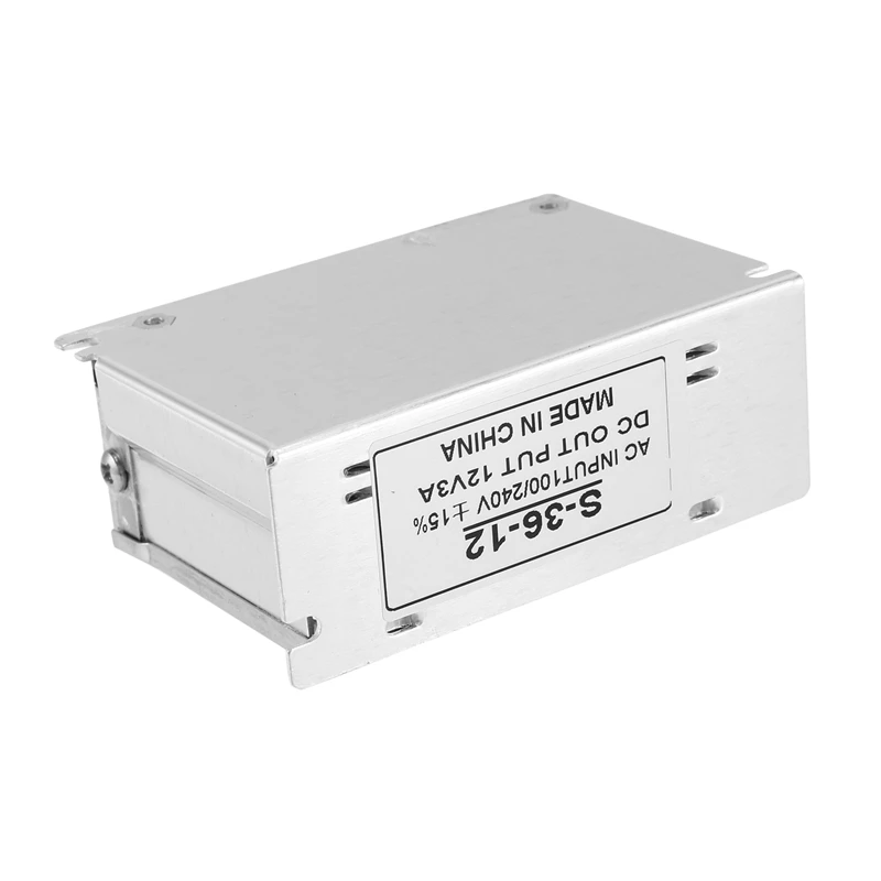 ¡Promoción! 5X AC 100V-240V a DC 12V 3A 36W interruptor de transformador de voltaje fuente de alimentación de tira Led