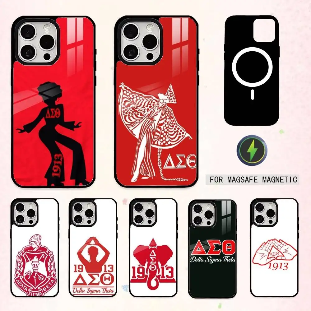 

D-Delta S-Sigma T-Theta Phone Case For iPhone17,16,15,14,13,12,11 Plus,Pro Max Magnetic For Magsafe Wireless Charging