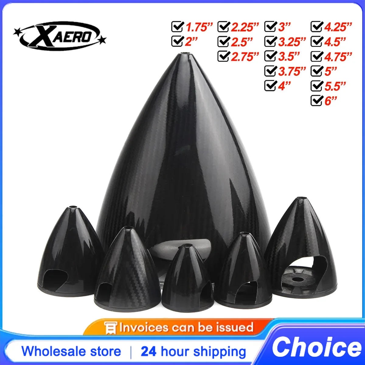 XAERO Carbon Fiber Spinner 1.75
