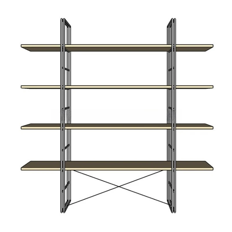 

Vintage floor standing storage rack, multi-layer Anqi decoration wall decoration display, storage, simple bookshelf