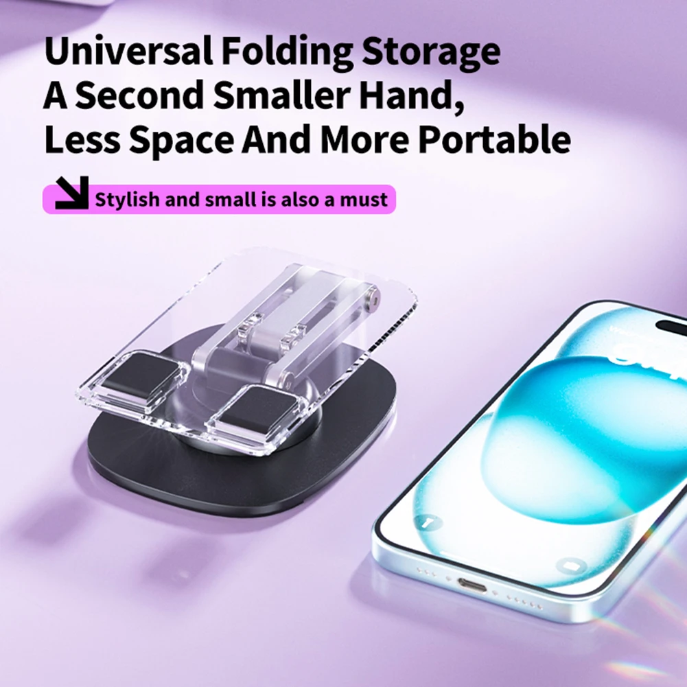 Transparent Lifting Phone Holder For Desktop Non-Slip Stable Phone Bracket For Bedroom Bedside