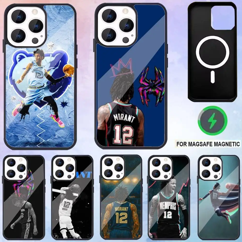 

Basketball Ja Morant 12 Phone Case For iPhone17,16,15,14,13,12,11 Plus,Pro Max Magnetic Magsafe Wireless Charging