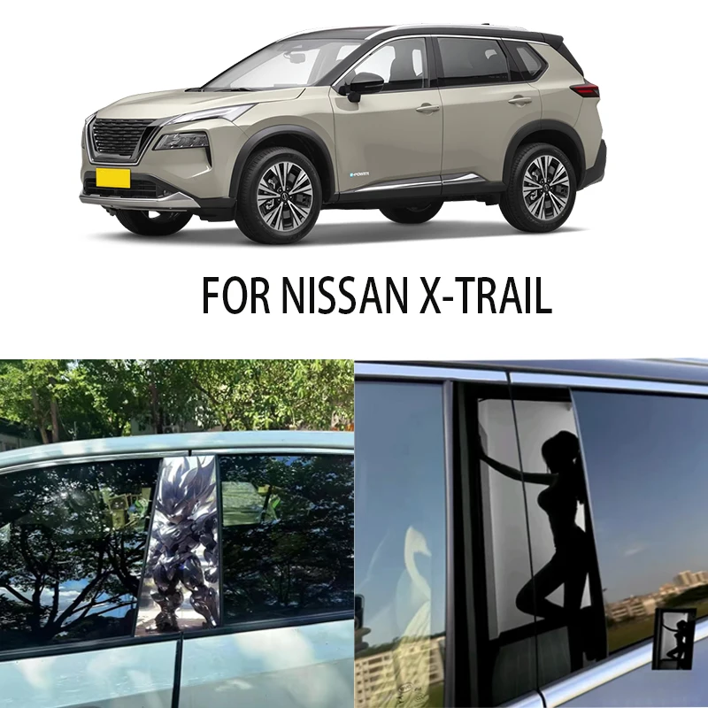 

Door Window Decoration Trims Pillar Posts Stickers Auto Styling For NISSAN X-TRAIL Car accessories