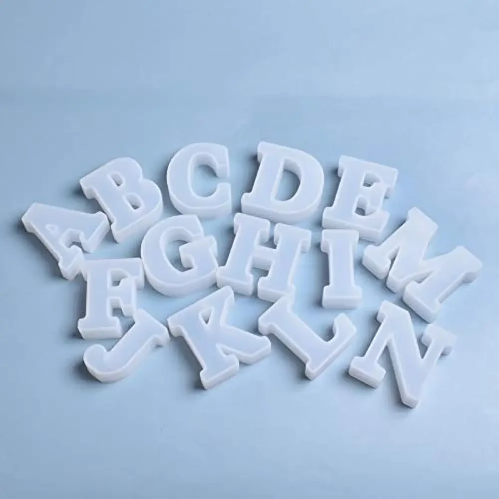 

2.5 Inch 26 Pack English Alphabet Letter Mold - Silicone Mold for Resin Casting - Capital Letter Mold