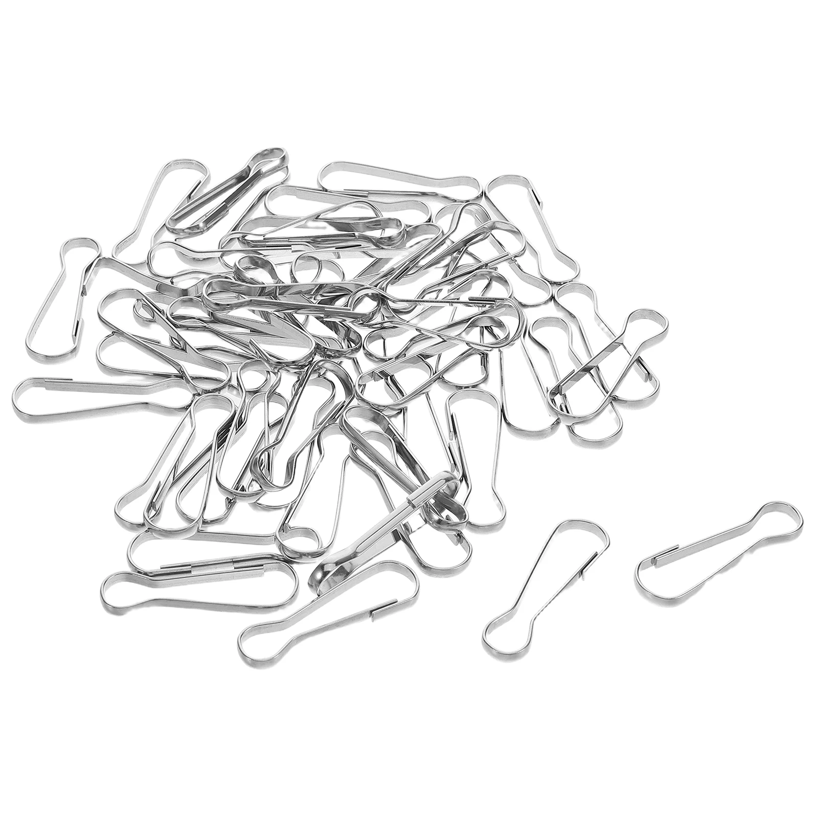 

100Pcs Stainless Steel Swivel Keychain Snap Hooks Strong Metal Spring Clips for Badge Id Card DIY Jewelry Making Craft