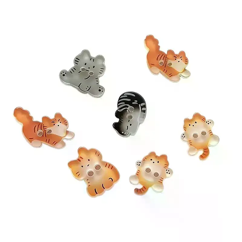 Black Cat Buttons 30pcs Cute Tabby Kitty Embellishments for DIY Sewing Crafts Scrapbooking Decor