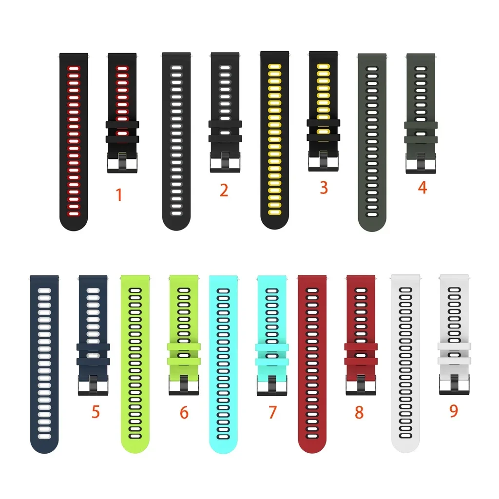 Cinturino in silicone 20mm 22mm per Huami Amazfit GTR Mini 2 3 4 42mm 47mm GTR2 GTR 2E GTR4 GTR3 Pro cinturino traspirante