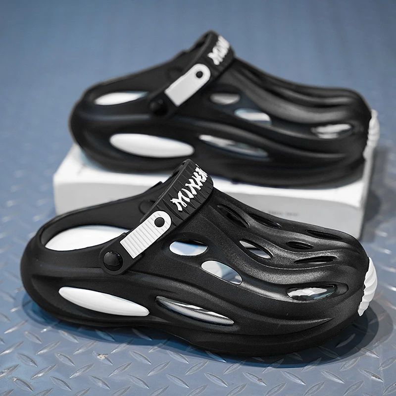 

Unisex Outdoor Indoor Anti-Slip Breathable Sandals Summer Thick Bottom EVA Slippers with Head Cover Comfortable Sports Style