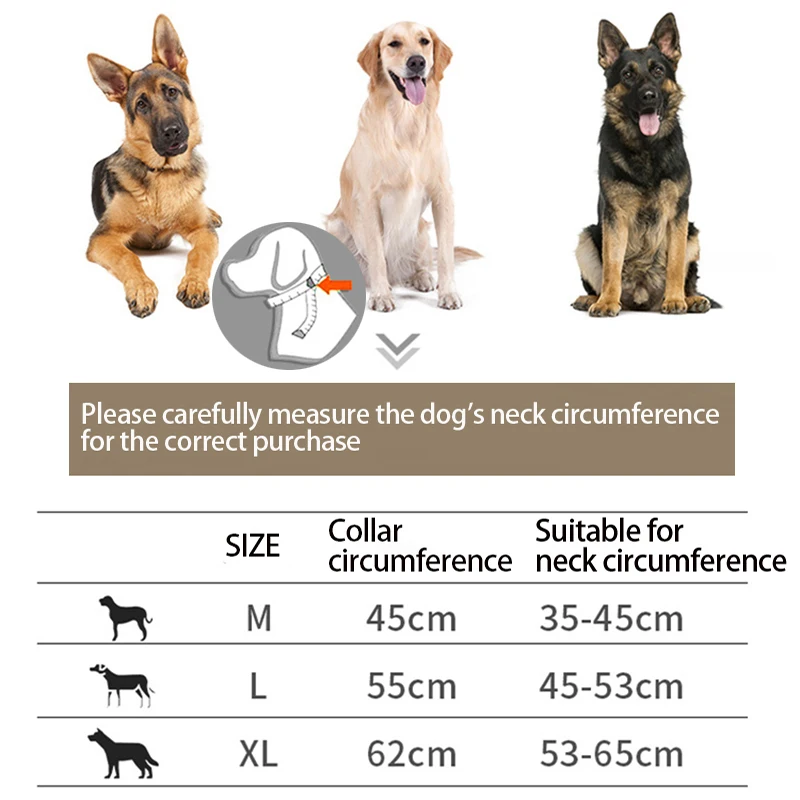 Tactical Dog Training Collar With Handle Reflective Collar Leash No Pull Lead Collars For Small Big Dogs Walking Pet Accessories