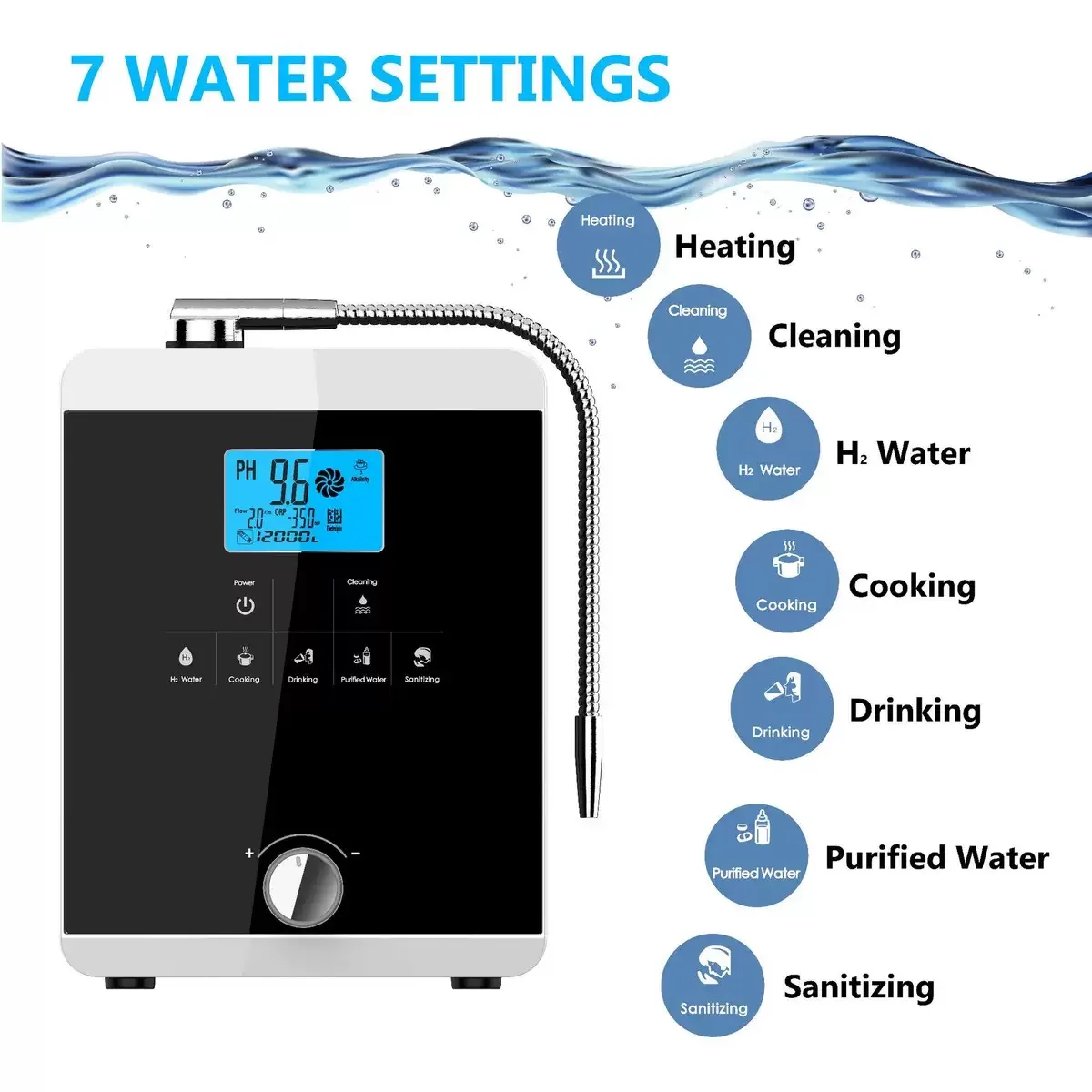 Desktop Water Electrolysis Alkaline Making Healthy Ionized Drinking Water Production Gear For Family Daily Use