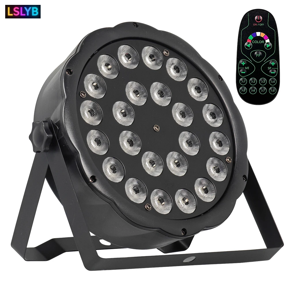 

Remote 24x18w RGBWA UV 6in1 Led Par Light Full Color Stage Light Dyeing Light For Bar, Dj ,Disco ,Party ,Christmas ,Wedding