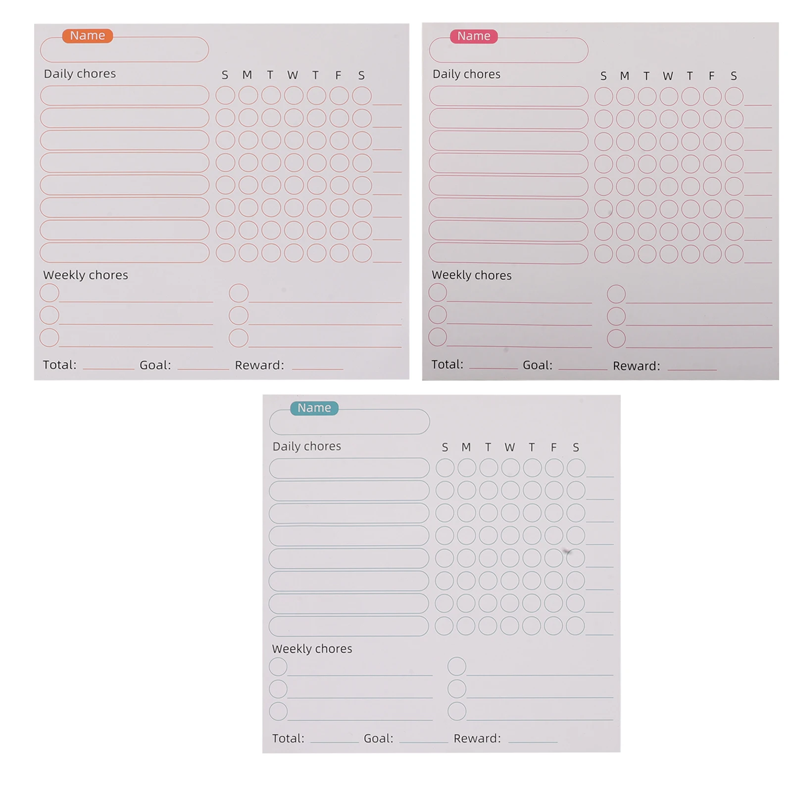 

3Pcs Magnetic Chore Chart Dry Erase Weekly Planner Family Chore Reward Behavior Board for Kids Teens Adults Weekly Planner