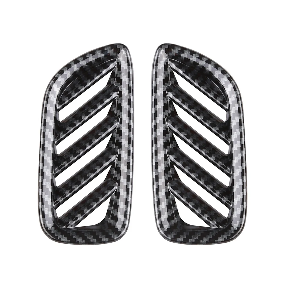 ممتاز-لشركة هيونداي باليسيد 2023 اكسسوارات تصفيف السيارة ألياف الكربون لوحة سيارة منفذ الهواء تنفيس غطاء الكسوة ملصق ديكورا