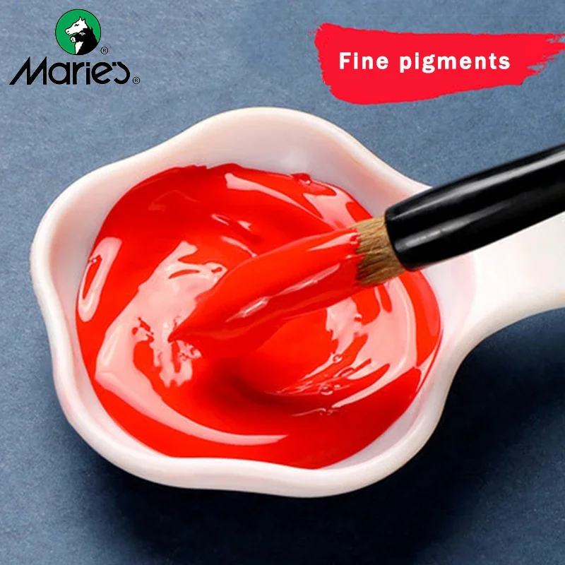 Imagem -03 - Maries 12 18 24 36 Cores Pigmento de Pintura Chinesa 12ml Pasta de Pintura de Tinta Pigmento de Cor de Água Estudantes Embaraçadores Suprimentos