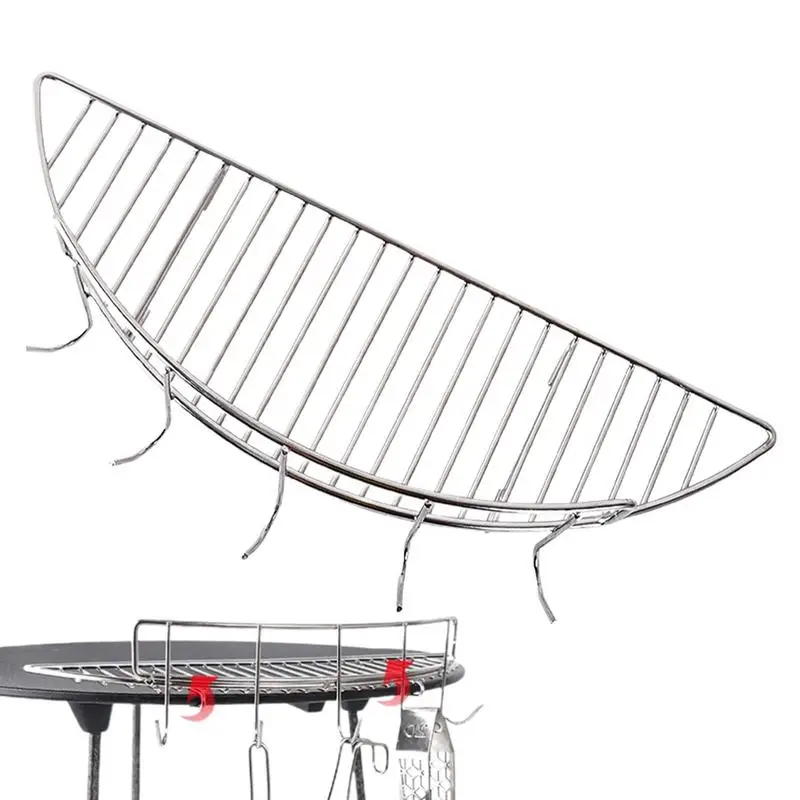 

Stainless Steel half round BBQ net Grill Mesh Roast Nets With Hook Grill Tool Iron Nets barbecue accessories non-stick BBQ Mat