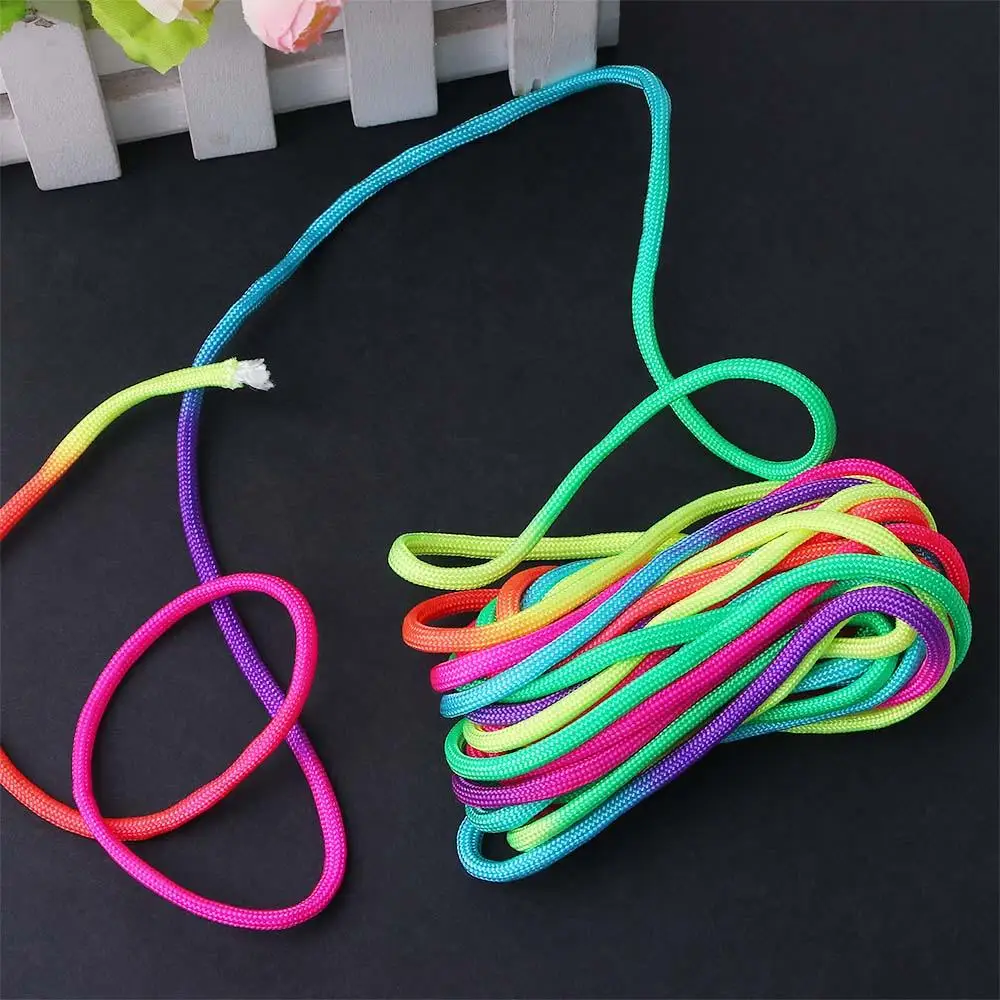 Survival Equipment Tent Accessories Rainbow Paracord Rope Rainbow Colors Cord Rope Parachute Lanyard DIY Survival Bracelet