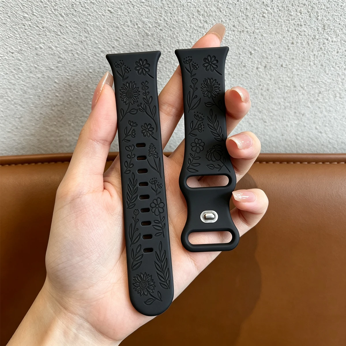Silicone Strap for Redmi Watch 4/5/6 Floral Engraved Band Wristband Bracelet For Xiaomi MiBand 10Pro/9Pro/8Pro correa Soft Belt