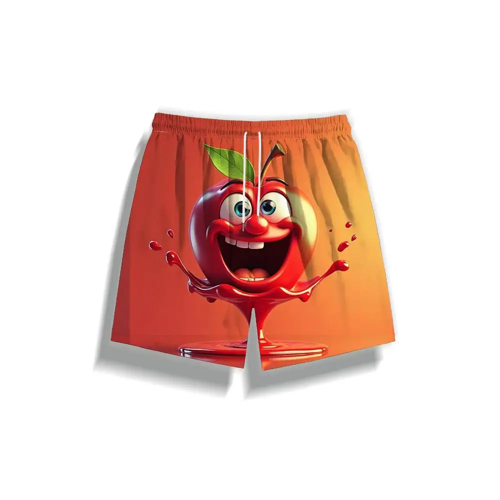 1pcs Men's Short swim trunks2026 Summer 3D Printed Short sleeve Quick drying Men trousers running Breathable Polyester