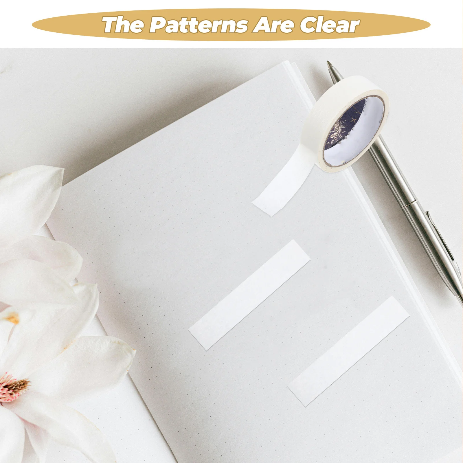 

3Pcs Washi Tape White Style for DIY Journal Scrapbook Album Decorative Craft Tape Strong Adhesive Easy Hand Tear No Residue