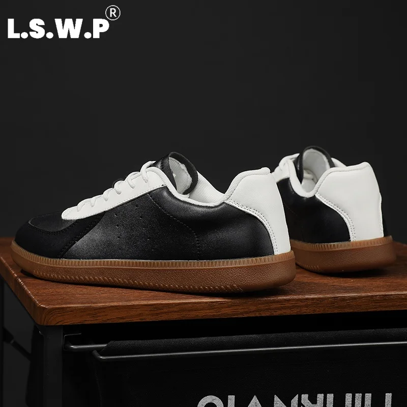 Men's Casual Sports Shoes, Men's Retro German Training Shoes, Classic Color-Blocking Casual Sneakers, Non-Slip Flat Low-Top Sneakers, Trendy Versatile Breathable Shoes for Daily Commuting and Outdoor Activities, Available in Multiple Colors