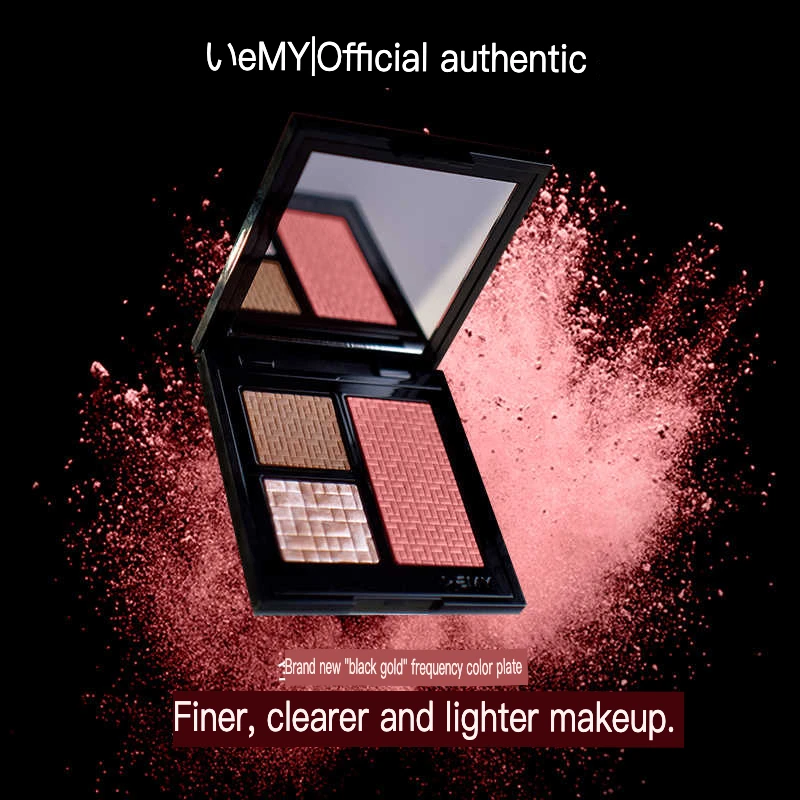 The Rimi Three-color Palette Features A High-gloss Blush Eyeshadow Base For A Three-dimensional High-gloss Flash Effect