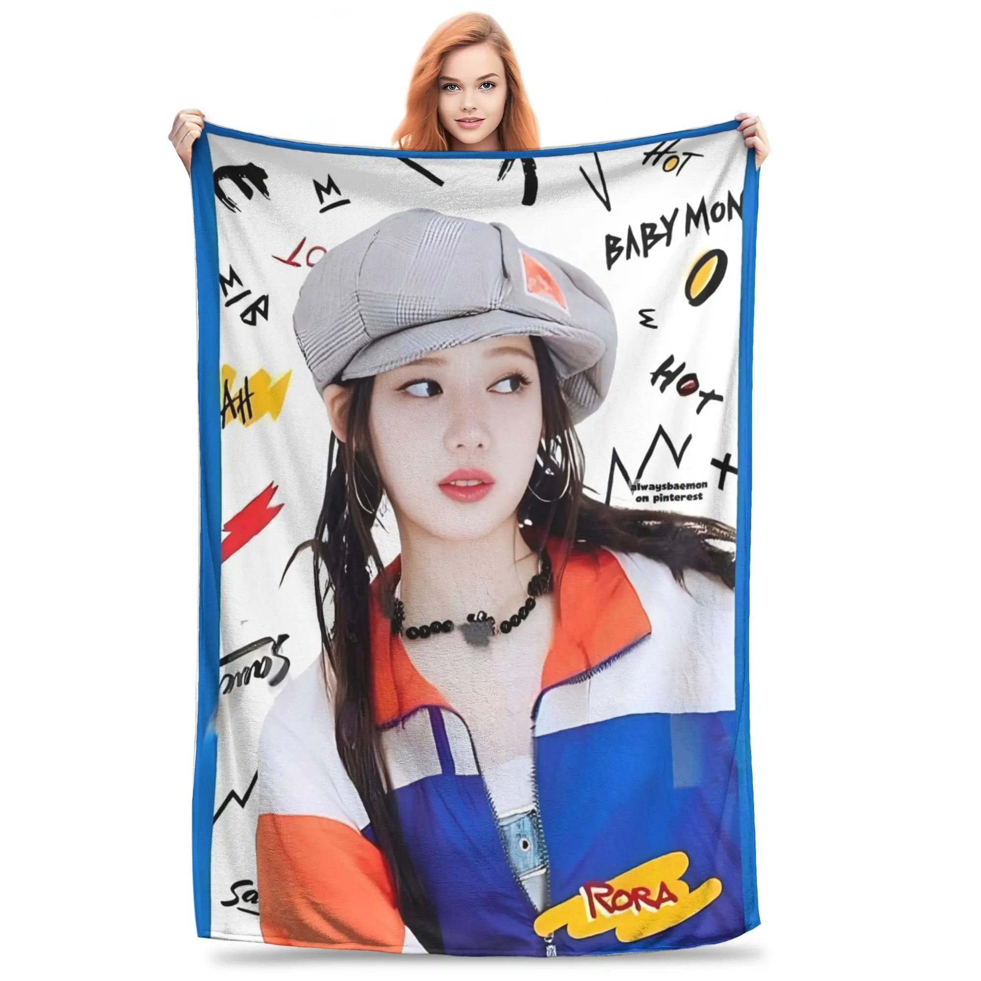 

Горячий соус Babymonsters RORA Плюшевые одеяла, индивидуальные пледы для кровати, дивана, дивана, 150*125 см, ковер,