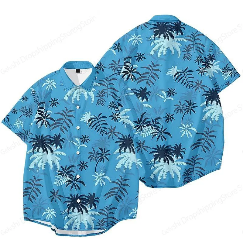 Men's Shirts Plant Flower 3d Print Shirt Men Women Fashion Hawaiian Shirt Beach Short Sleeve Blouse Animal Dog Shirts Vocation