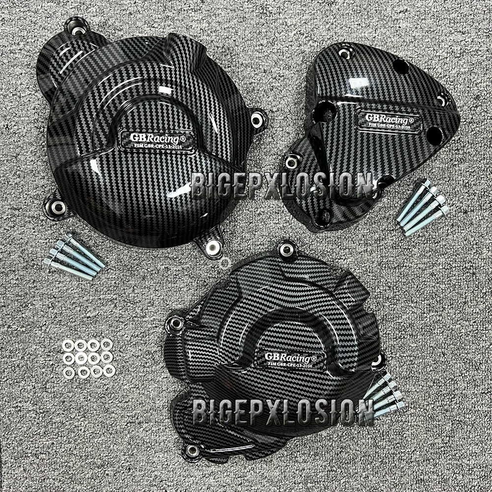 1200RR NEW Carbon Fiber Printing GB Racing Motorcycles Engine Protection For TRIUMPH SPEED TRIPLE 1200RR & 1200RS 2021-2025