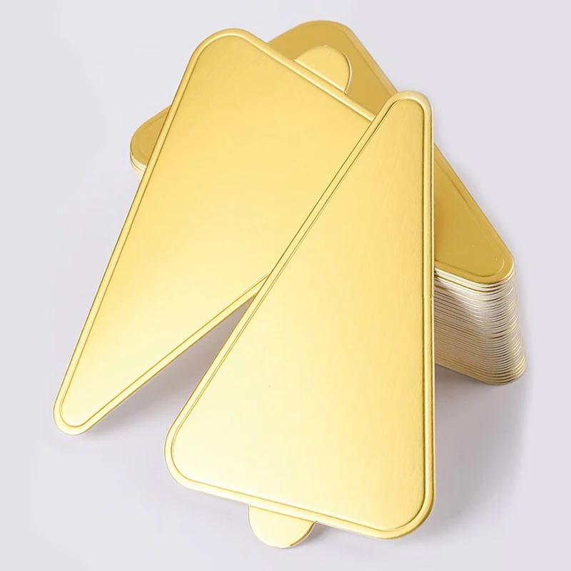 100x Mini Kuchenbretter Rechteckig – Golden, 10x6 Produktbild-Vorschau 2