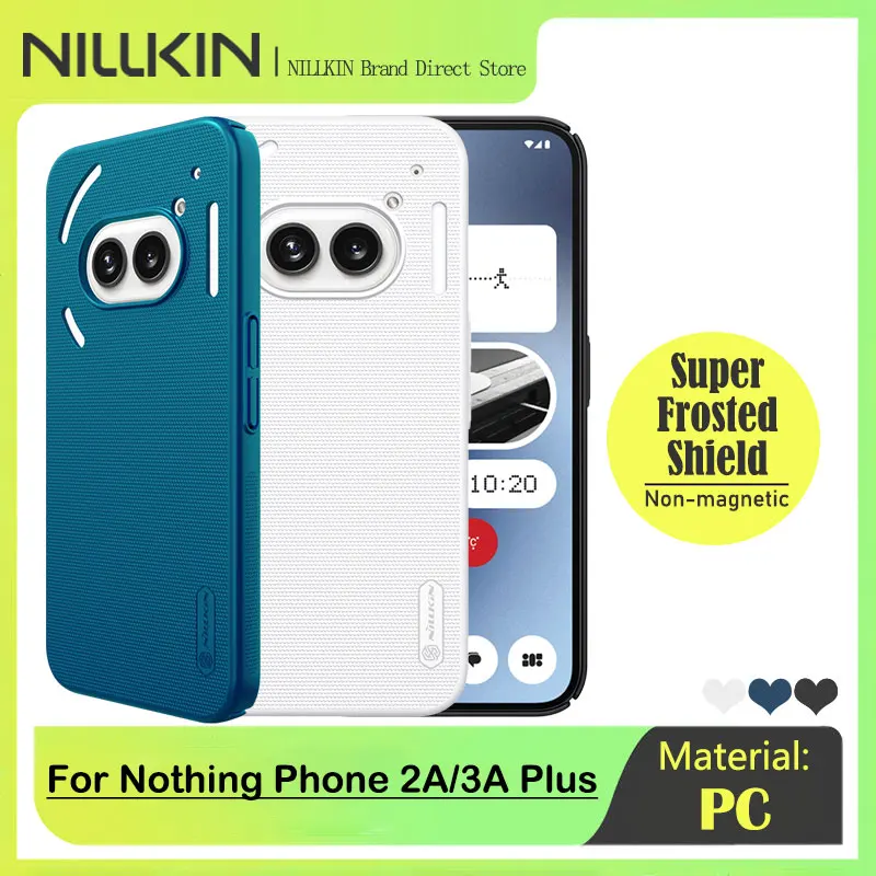 

Чехол Nillkin Frosted Shield для телефона Nothing 2a Plus, жесткая задняя крышка, ПК, нескользящий, защита от отпечатков пальцев, защита от царапин, пыленепроницаемый