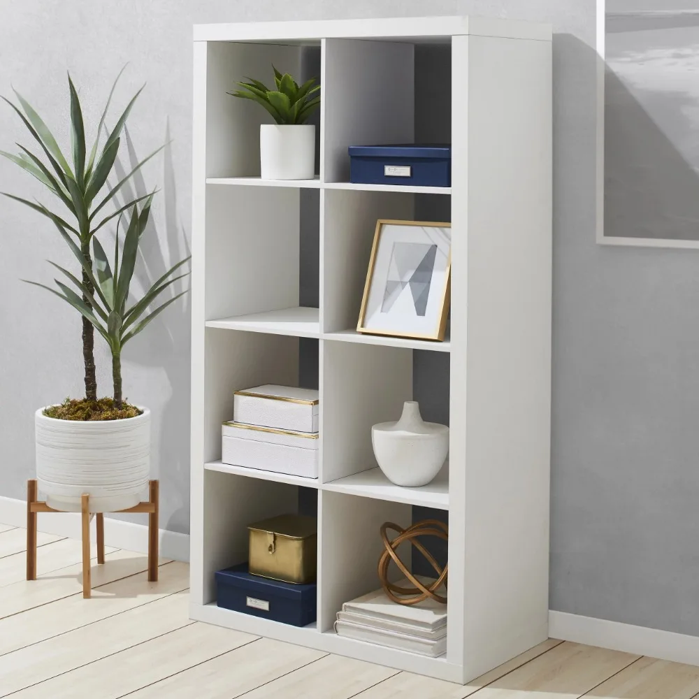 Estante Móveis 8-Cube Storage Organizer, Biblioteca Shelf, Modern Living Room Furniture, Librero Estante & Magazine Racks para Casa