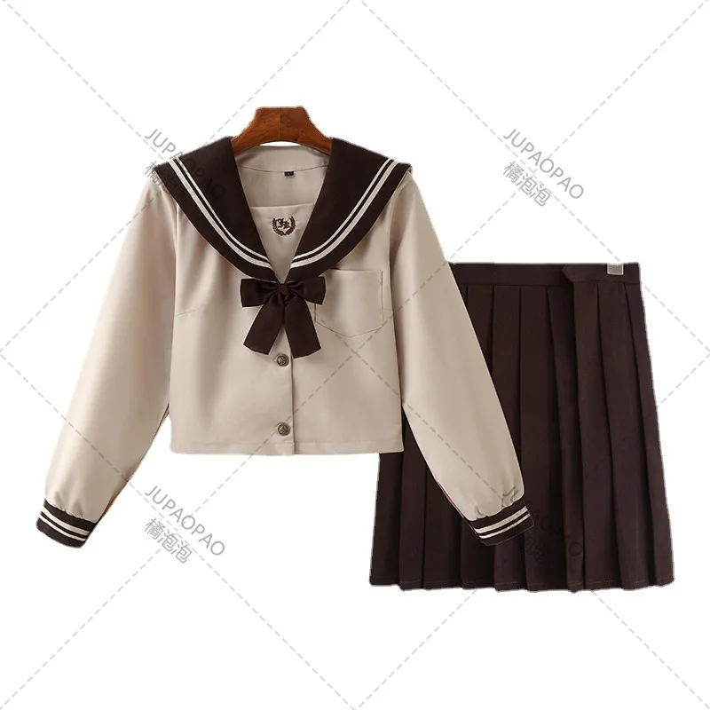 JK-Jupe d'uniforme de marin japonais, uniforme d'étudiant, uniforme scolaire japonais, véritable costume de marin