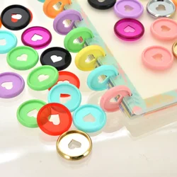 100pcs Macaroon Color Discbound Notebook Mushroom Discs T Hole Binding Rings Buckle Disc Binding Discs Planner Accessories