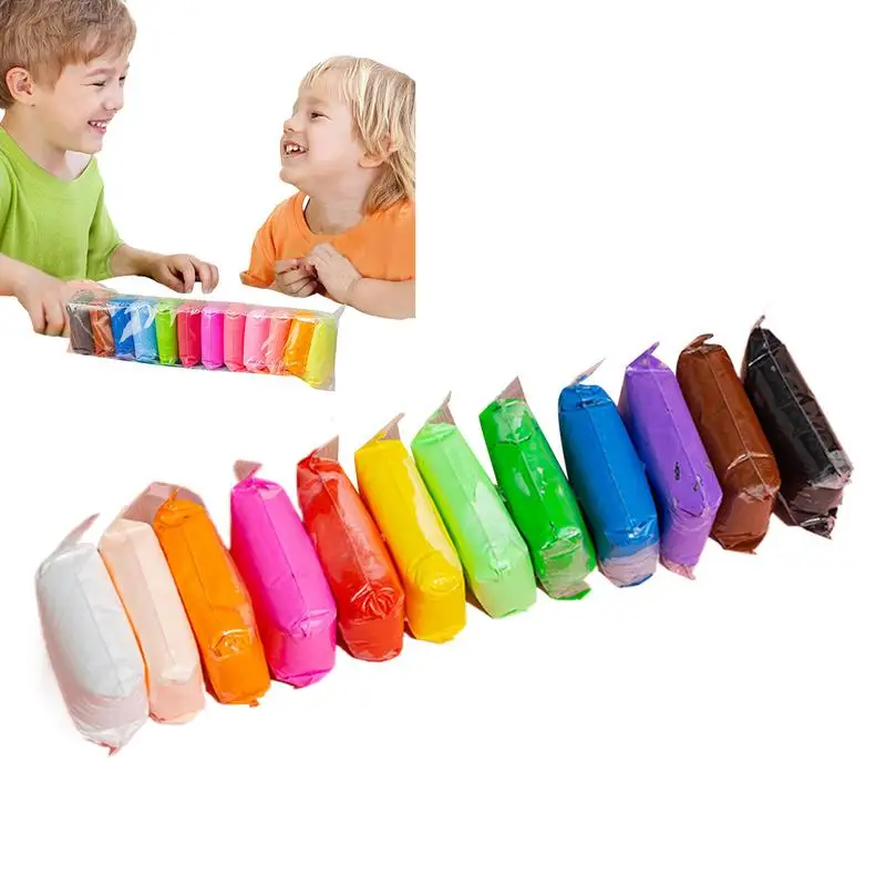 12pc/24pcs/36pcs Super Licht Ton Kinder Farbige Ton Für Kinder DIYs Spielzeug Interaktive Aktivitäten für Kinder Jungen Mädchen Hause Schule