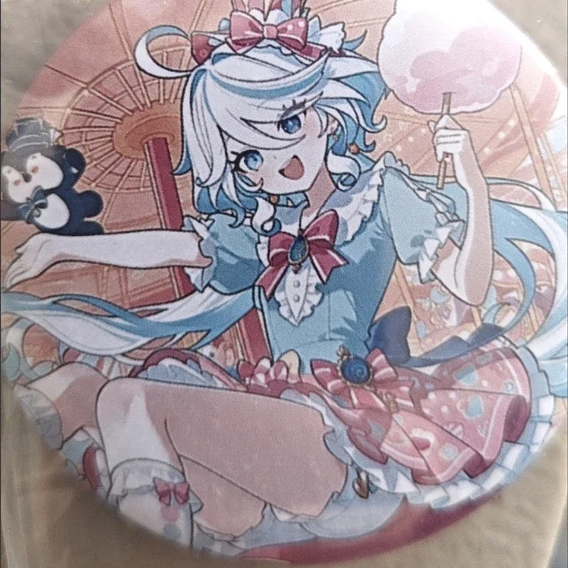 Anime Character Casual Series Button Pin Furina de Fontaine Hydro Archon God of Justice Brooch Creative 58mm Badge Kids Gift