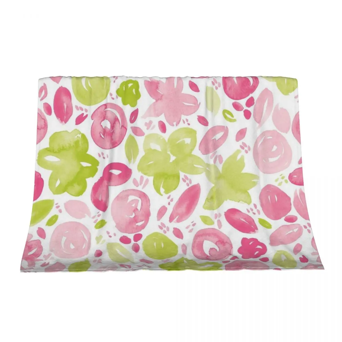 

Floral Pattern #5 Pink and Green Throw Blanket Plaid Weighted Large Luxury Brand Blankets