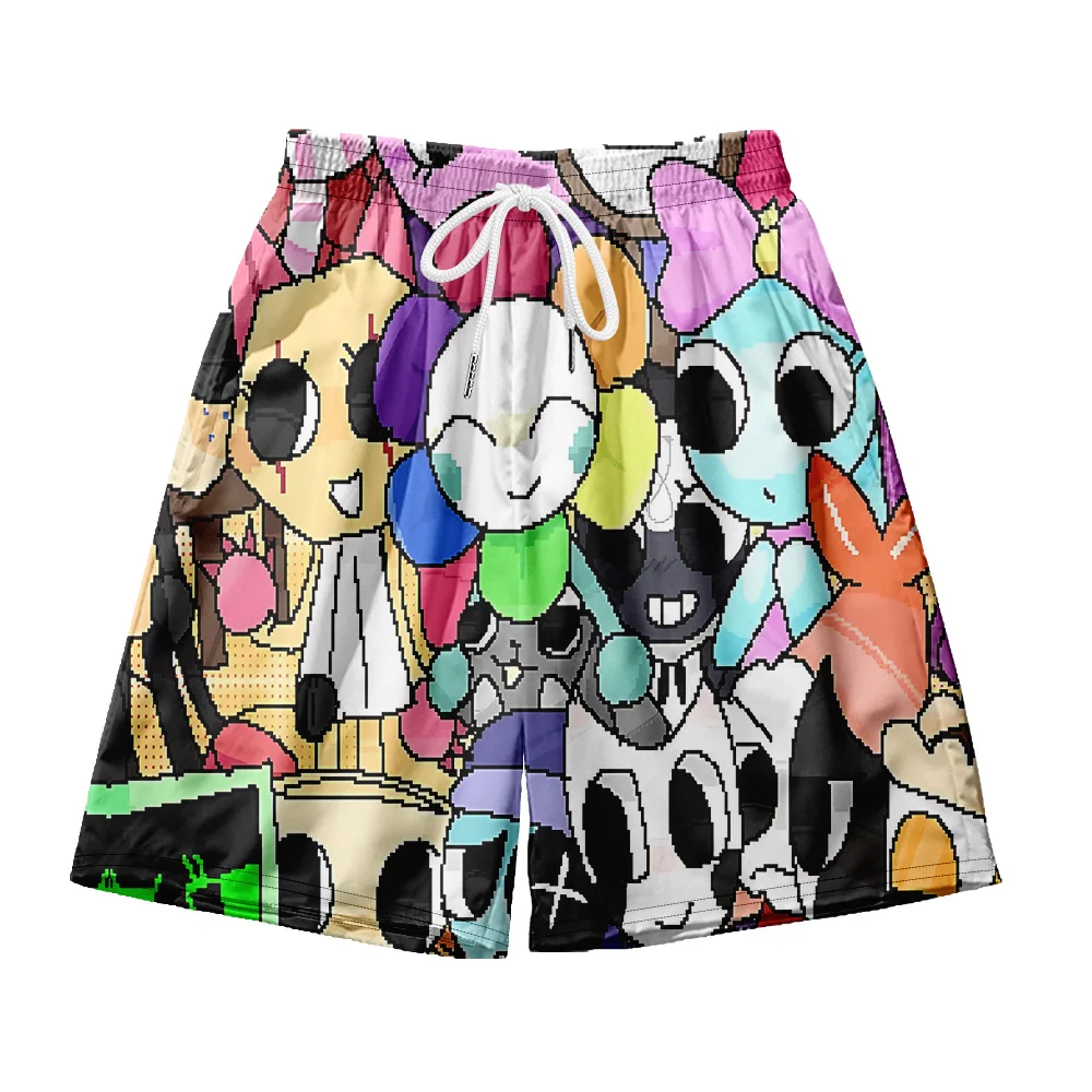 

Dandy's World Anime Men Swimsuit Short Athletic Training Swimming Shorts Summer Cartoon Bathing Suit Sports Surfing Diving Trunk