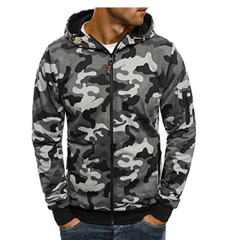 Sudadera con capucha de camuflaje para hombre, abrigo informal para primavera y otoño, ropa de calle masculina, cárdigan, ropa deportiva, MY766,