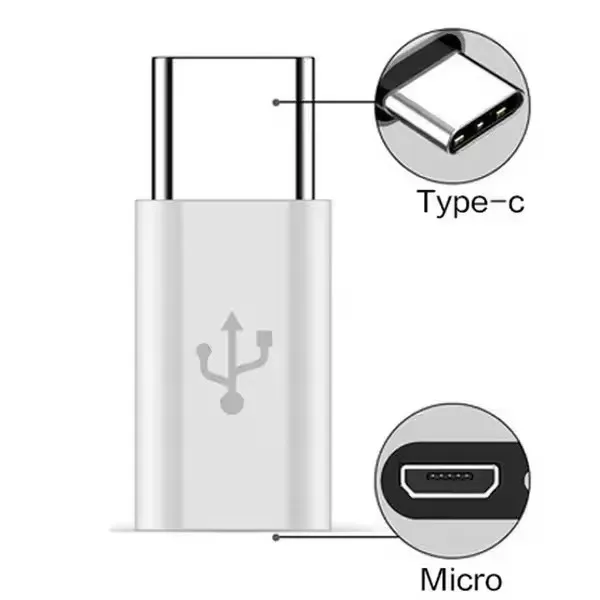 Adaptador USB tipo C a micro USB para Android, conector para teléfono y tableta, micro USB macho a tipo C hembra, compatible con Xiaomi y Huawei 3