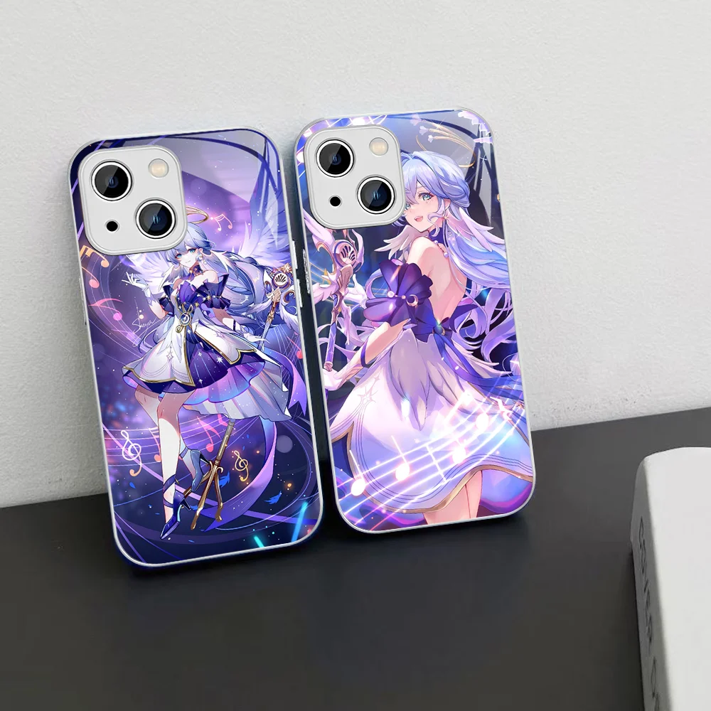 H-Honkai S-Star R-Rail R-Robin Phone Case Tempered Glass For iphone 14 13 12 11 Pro Mini XS MAX 14Plus X XS XR Cover