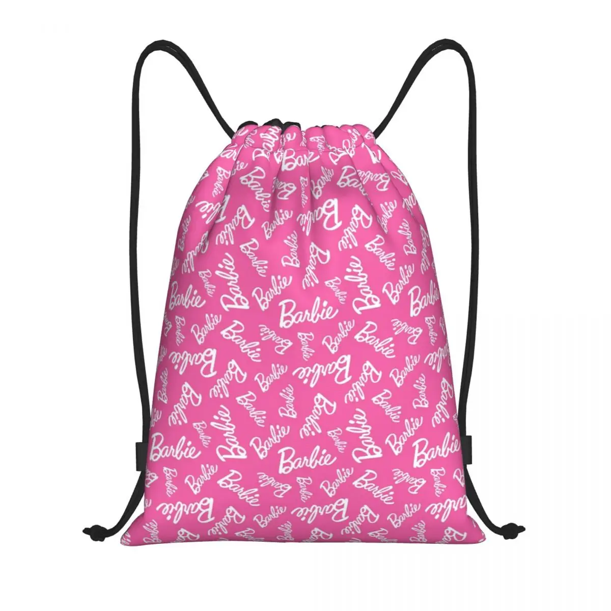 

Custom Barbie Pattern Drawstring Backpack Women Men Sport Gym Sackpack Foldable Training Bag Sack