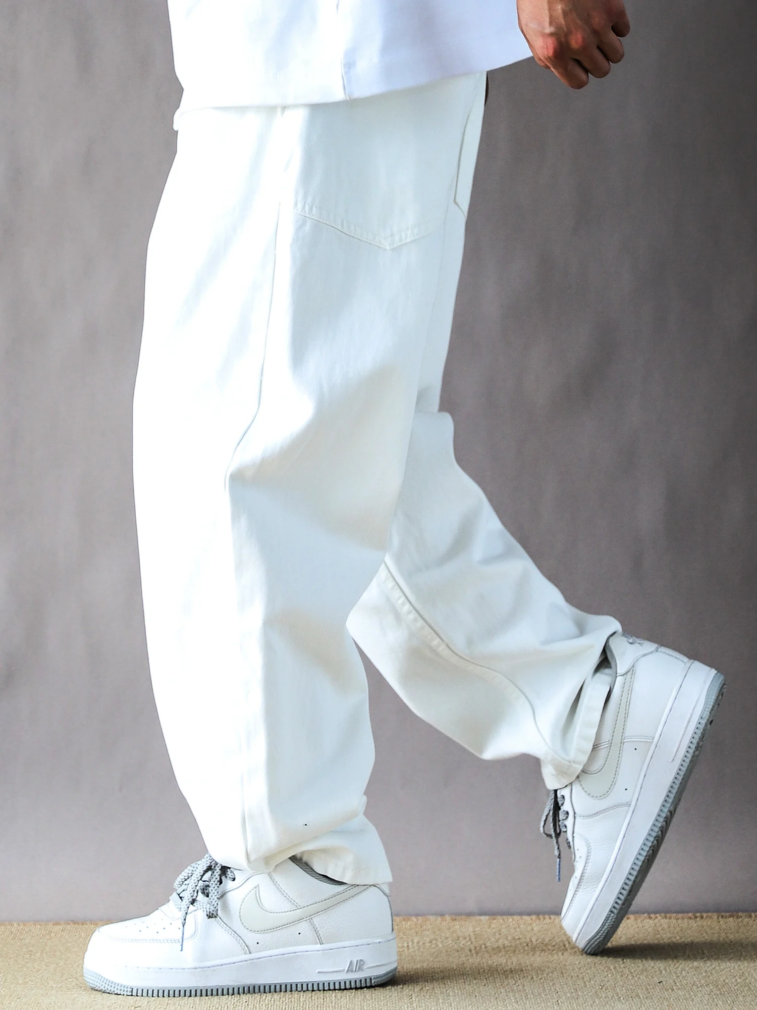 

American Retro Workwear Pants Men's Spring Autumn Loose Casual High Street Straight Leg Sport Long Trousers Cotton 00%