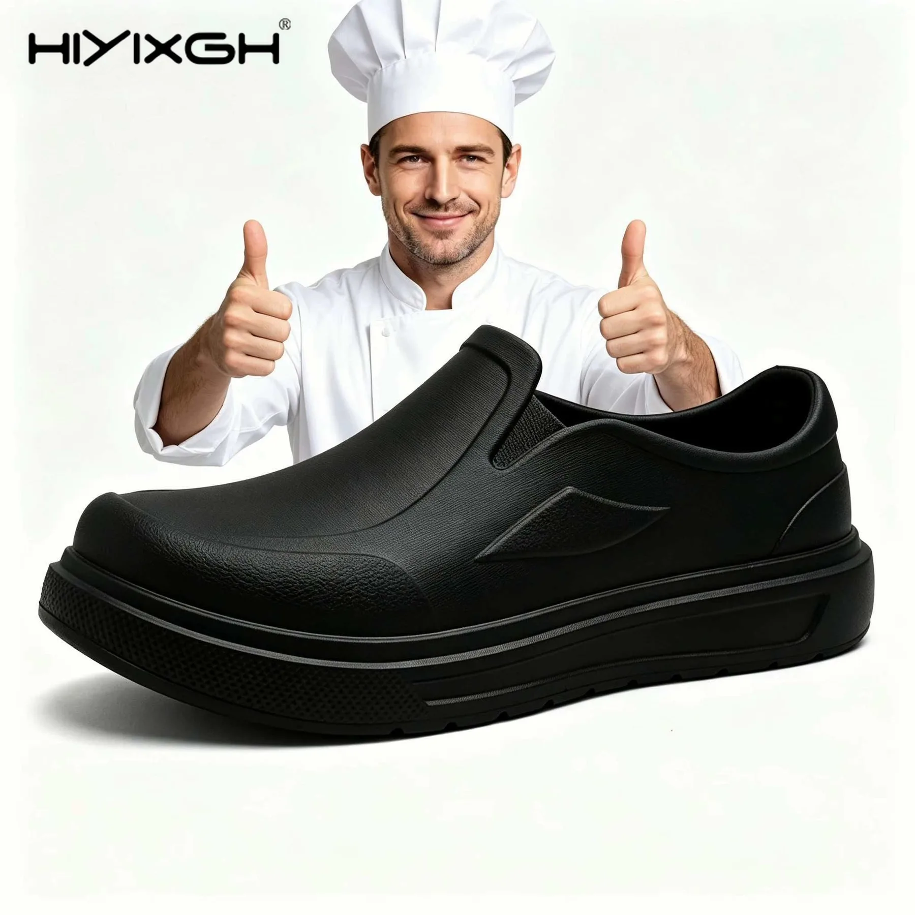 Men's Chef Shoes Anti Slip Oil Resistant Dirt Resistant Kitchen Restaurant Hotel Work Shoes Quick Drying Rain Shoes Large Size