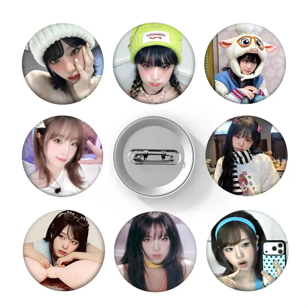 K-pop Singer Y-Yena Choi Round Badge Creative Brooch Clothing Backpack Accessories Lapel Pin