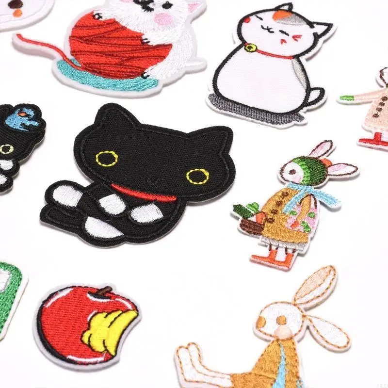 F62d Creative Stickerei Applikationen Wärme auf Übertragung Populäres DIY -Stoff Accs für Wo