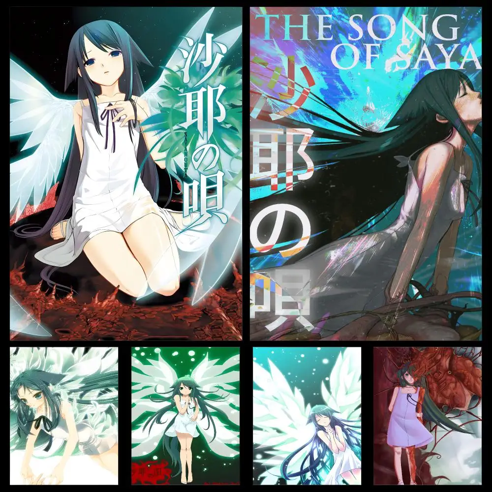 Game T-The Song Of Saya Saya No Uta Horror Poster PP Self Adhesive Decorative HD For Garage Gaming Room Living Room Gift