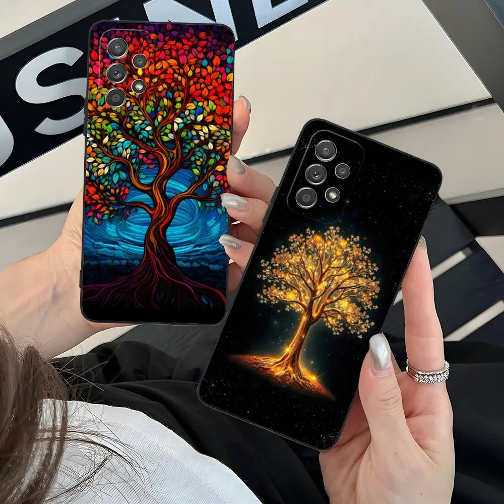 World Life Tree Phone Case for Samsung Galaxy M55 54 42 35 34 33 32 23 22 15 14 13 12 F55 5G Soft TPU Shockproof Cover