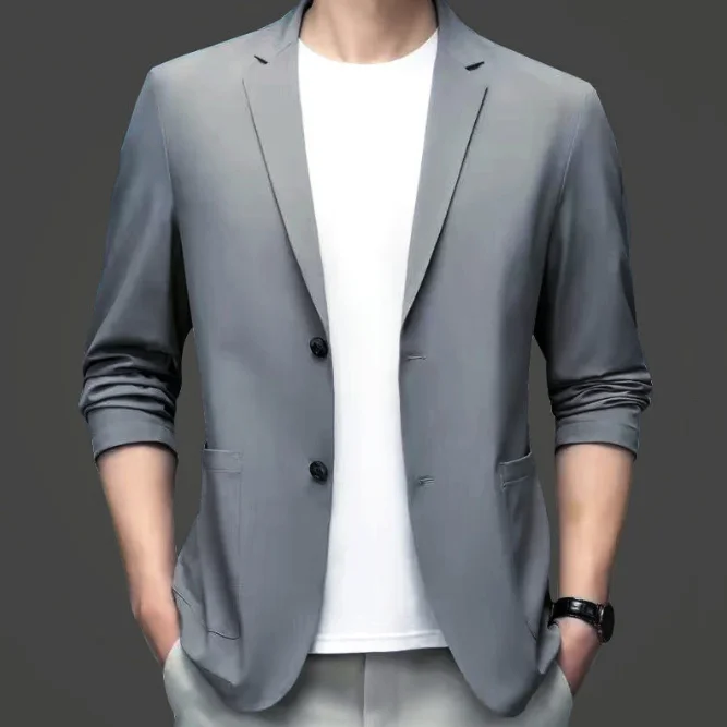 Summer new men\'s casual suit top jacket