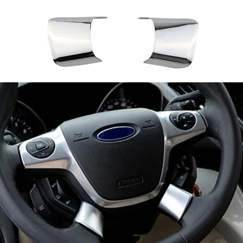 for Ford New Focus 3 MK3 Sedan Hatchback 2012 2013 2014 Car Styling Steering Wheel Trim Cover Sticker Decoration Case